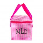 180936 - PINK & WHITE GINGHAM INSULATED LUNCH BAG